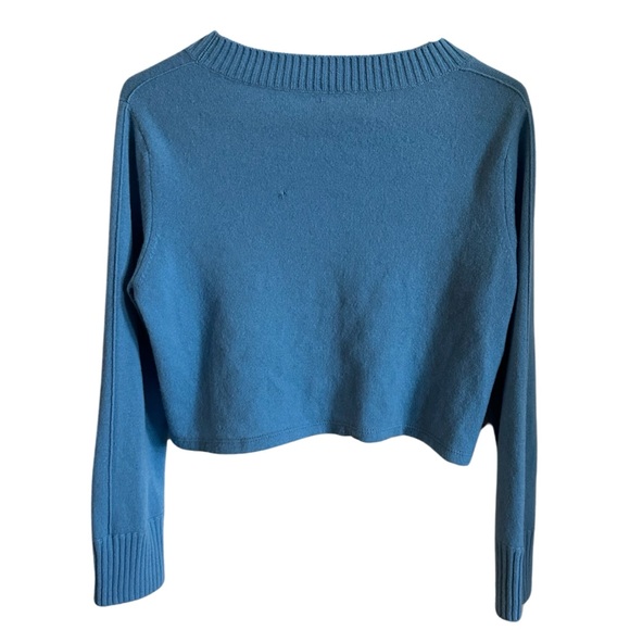 Vintage Blue Reformation Cropped Cashmere Sweater - Picture 2 of 5